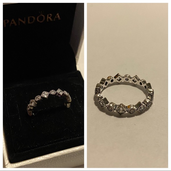 CZ Circle & Diamond Shape - Picture 1 of 1